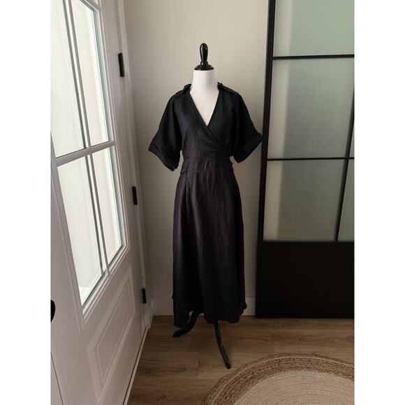 Banana Republic Women’s Size Small Tall Linen Black Sedona Shirt Dress NEW NWT - Picture 2 of 15